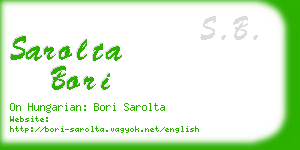 sarolta bori business card